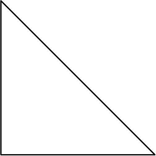 Black line triangle on white background — Triangle PNG