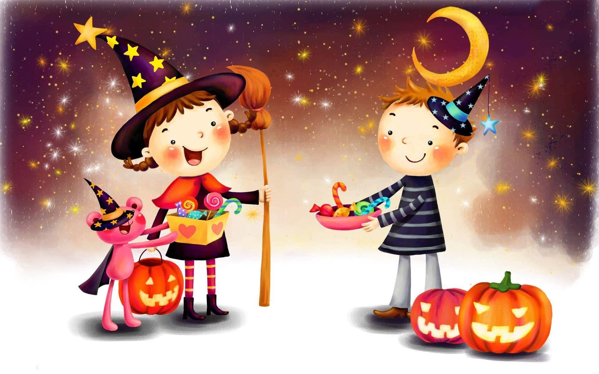 Trick-or-treaters Wallpaper