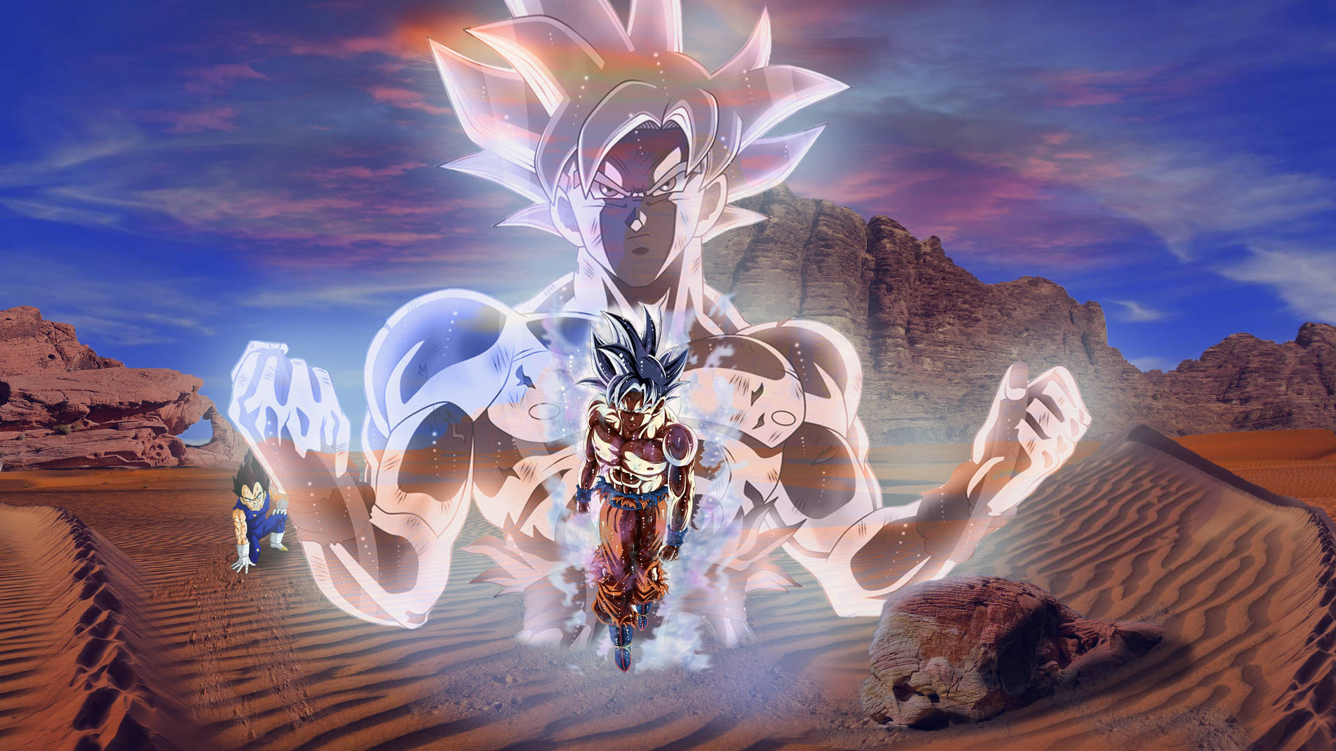 Ultra Instinct Goku Background Wallpaper