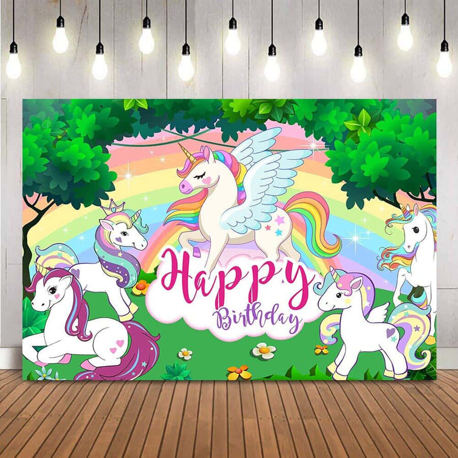 Unicorn Rainbow Bakgrund