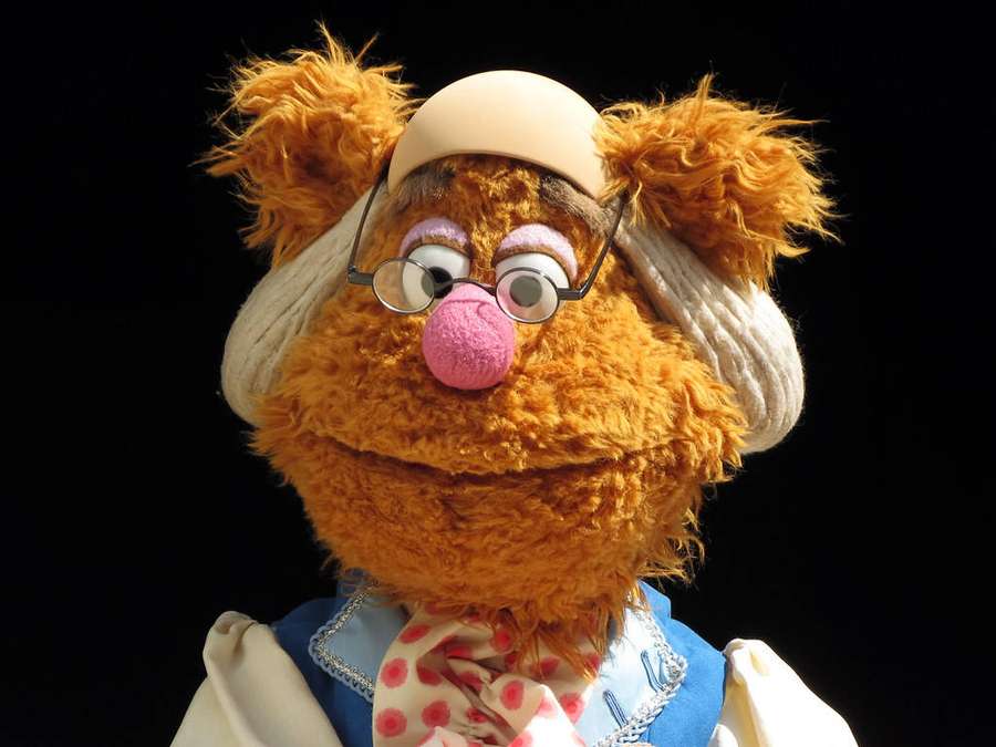 Miss Piggy vestida de enfermeira com óculos e nariz rosa. — Urso Fozzie Papéis de Parede