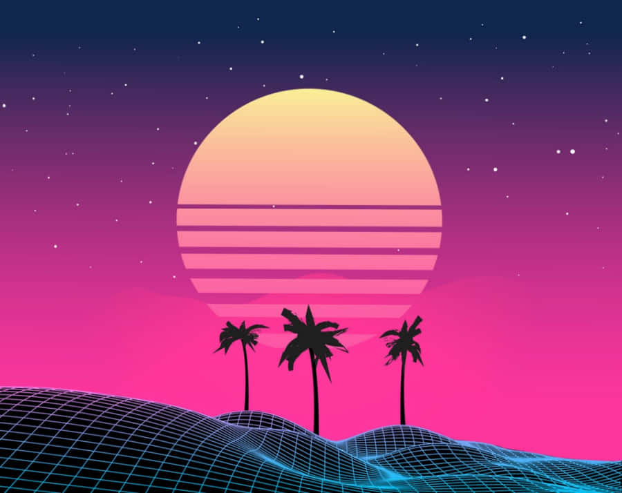 Vaporwave Anni '80 Sfondo