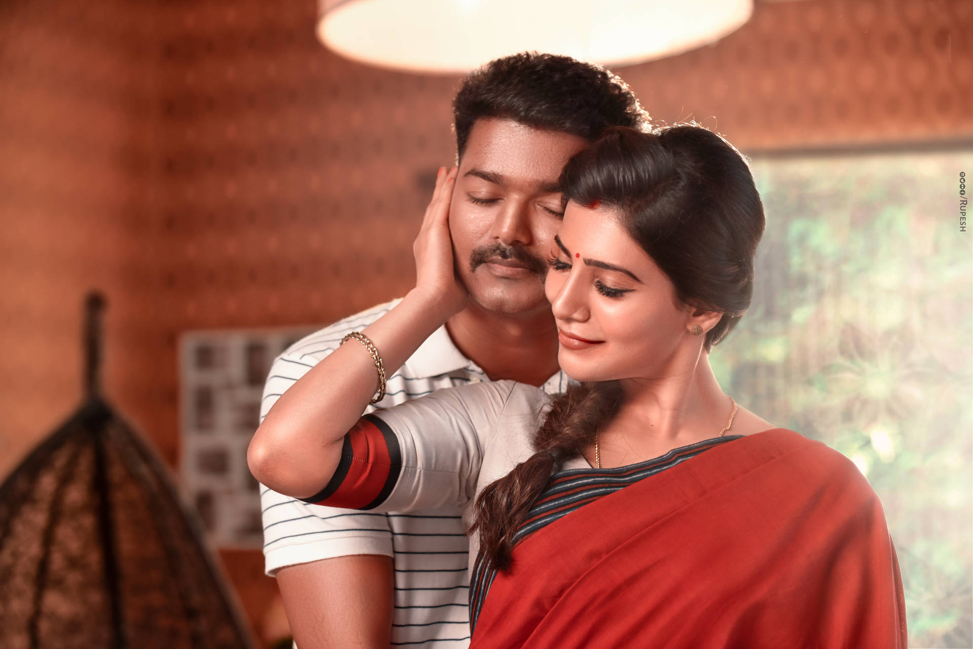 Vijay Samantha 4k Wallpaper