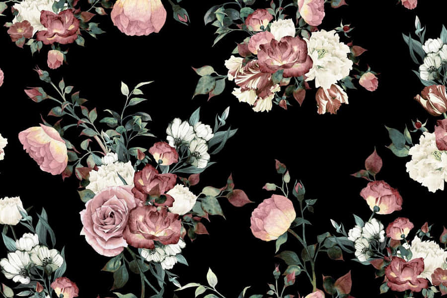 12 Vintage Wallpapers  Cabbage Roses and More  The Graphics Fairy
