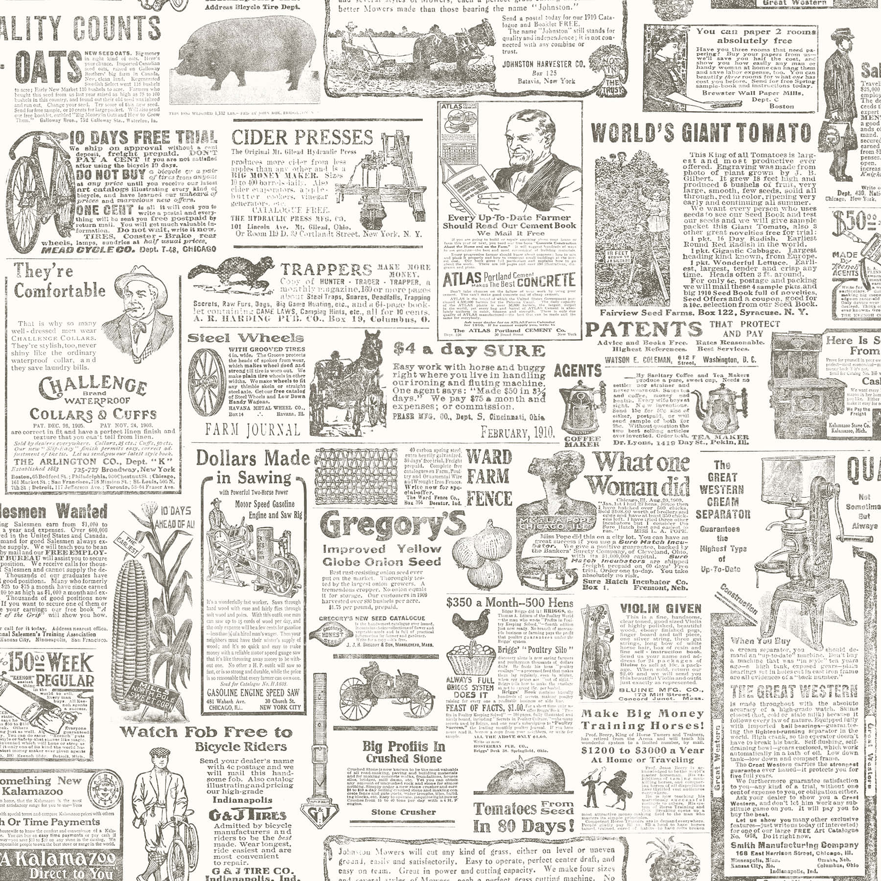 Vintage Newspaper Background Wallpaper