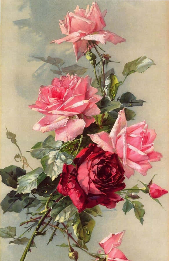 Vintage Rose Wallpaper