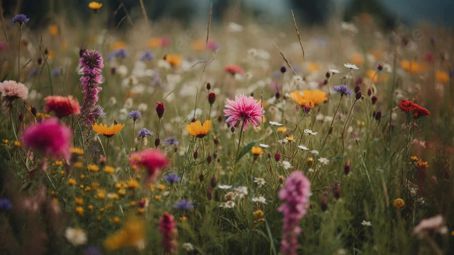 Vintage Wilde Bloem Achtergrond