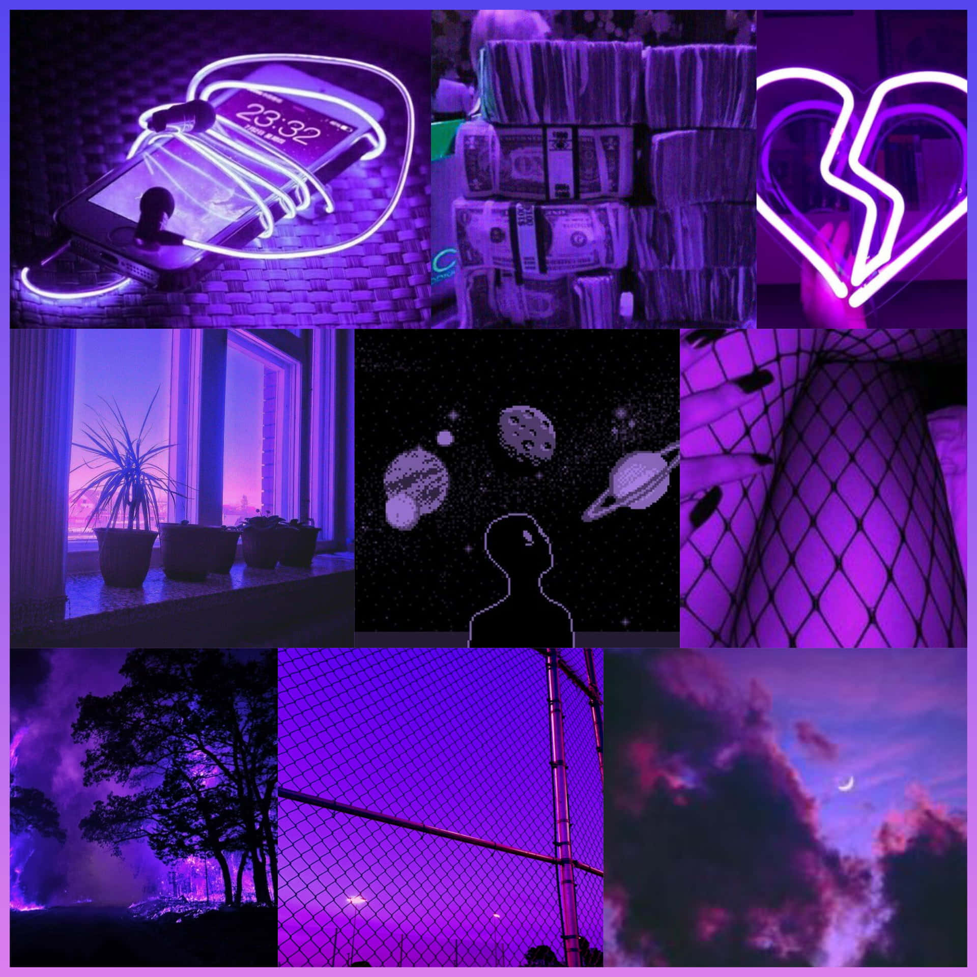 Violetti Aesthetic Tumblr Taustakuva