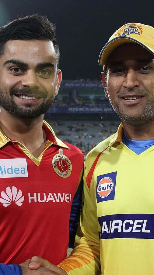 Virat Kohli Ja Dhoni Taustakuva