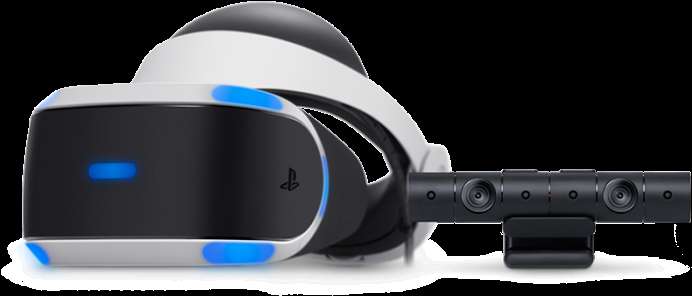 PlayStation VR headset and camera sensor on white background — Vr PNG