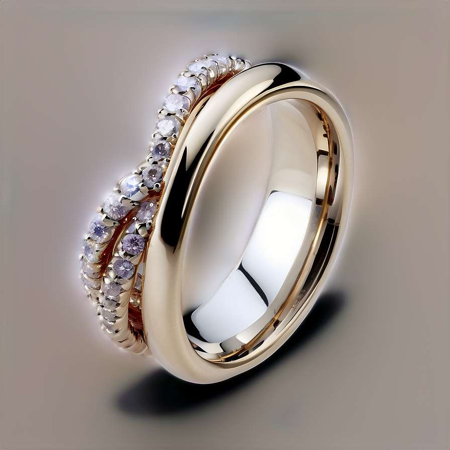 Two intertwined gold rings adorned with sparkling diamonds on a neutral background. — Wedding Ring Background