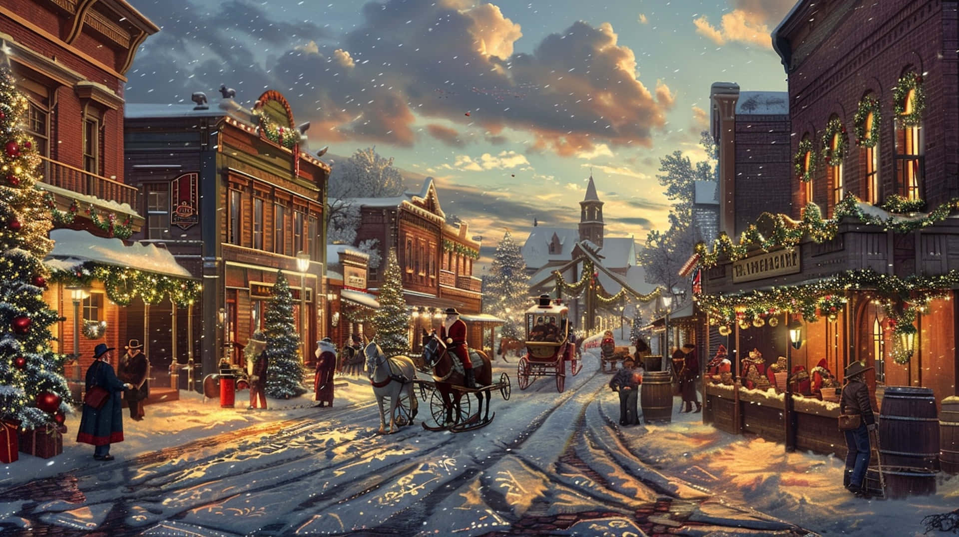 Western Christmas Wallpaper