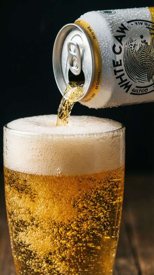 White Claw pouring into a glass with fizz, refreshing wallpaper. — White Claw Wallpaper