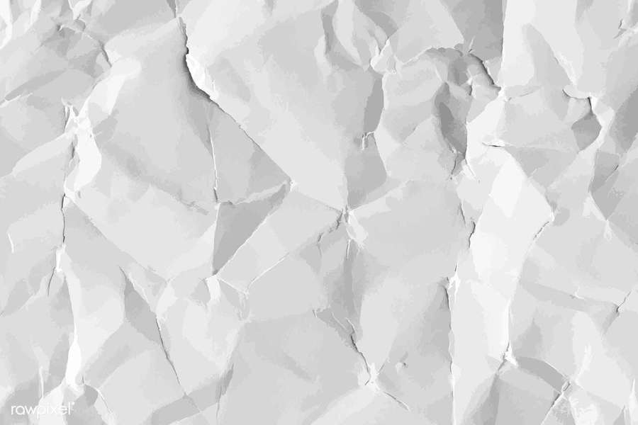 Crumpled white paper texture with soft shadows and highlights. — White Paper Background