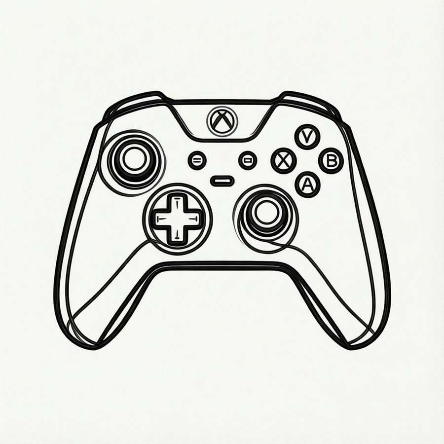 Minimalist line art drawing of a Wii Remote. — Wii Wallpaper