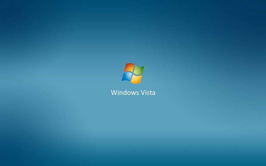Logo di Windows Vista su sfondo blu sfumato — Windows Vista Sfondi