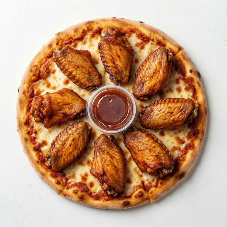 Symmetrical flat lay of Wingstop wings forming a circle — Wingstop Picture