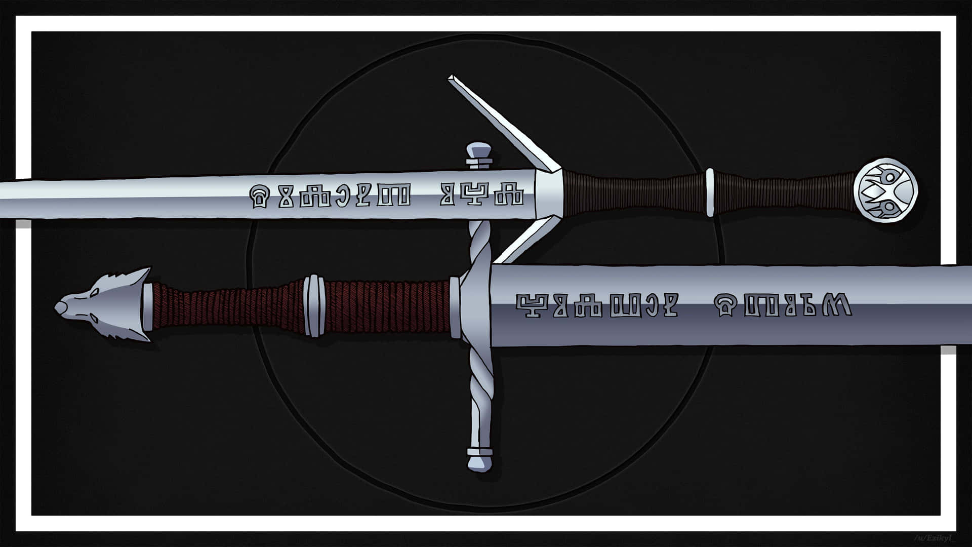 Witcher-sverd Bakgrunnsbildet