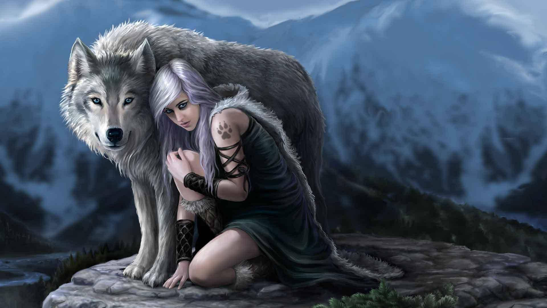 erotic wolf wallpaper
