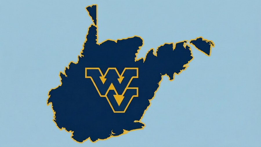 State Outline with WVU — Wvu Bakgrunner