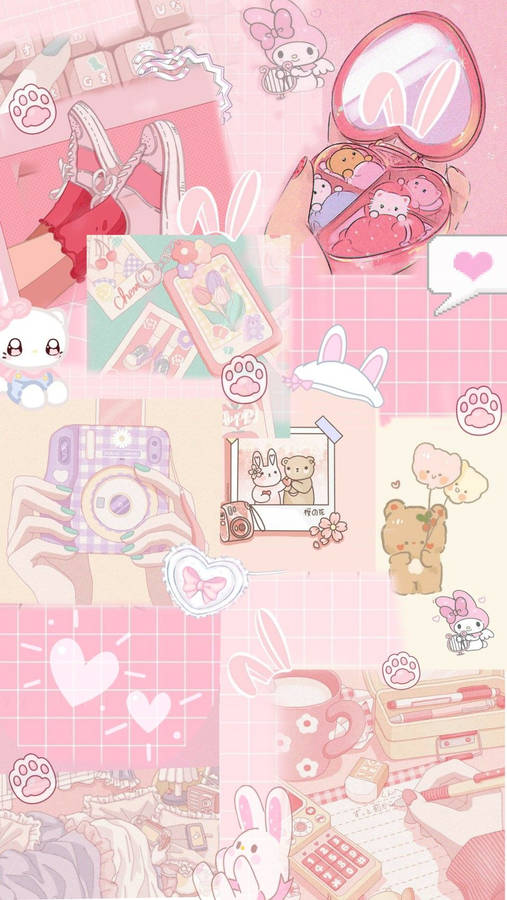 Get FREEAesthetic Pink Anime Wallpaper