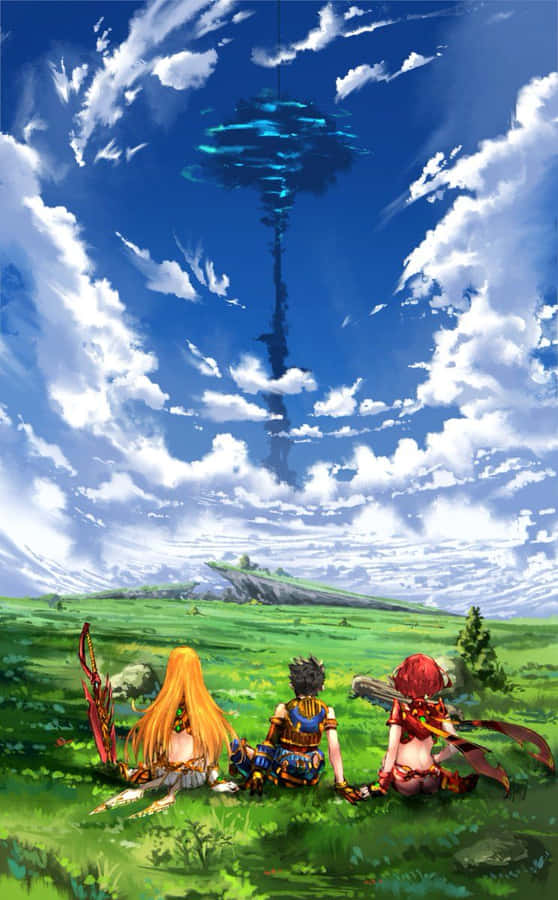 I attempted to turn the Xenoblade 3 Expansion Pass artwork into a mobile  wallpaper! Not perfect but I wanted to try since I couldn't find one that  somebody else had made :