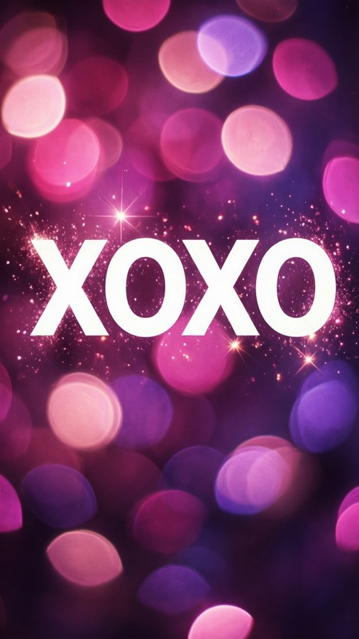 A dreamy bokeh background with XOXO and sparkles. — Xoxo Wallpaper