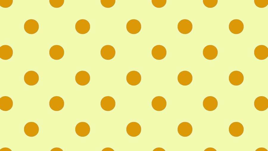 Wallpaper with mustard yellow polka dots on pale yellow background — Yellow Polka Dot Wallpaper