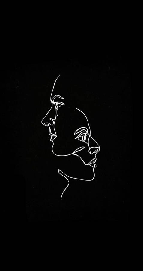 Yhden Viivan Piirustus Taustakuva