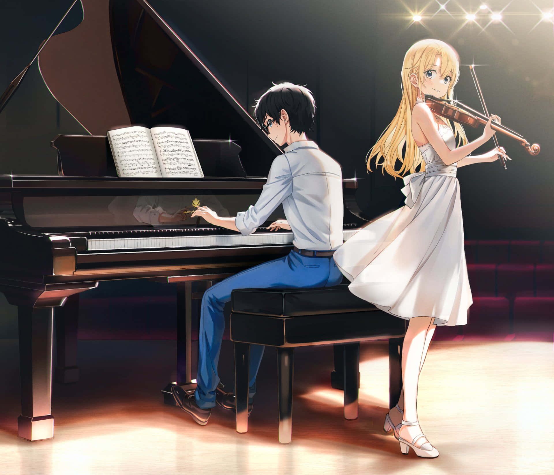 Your Lie In April Piano Bakgrunnsbildet