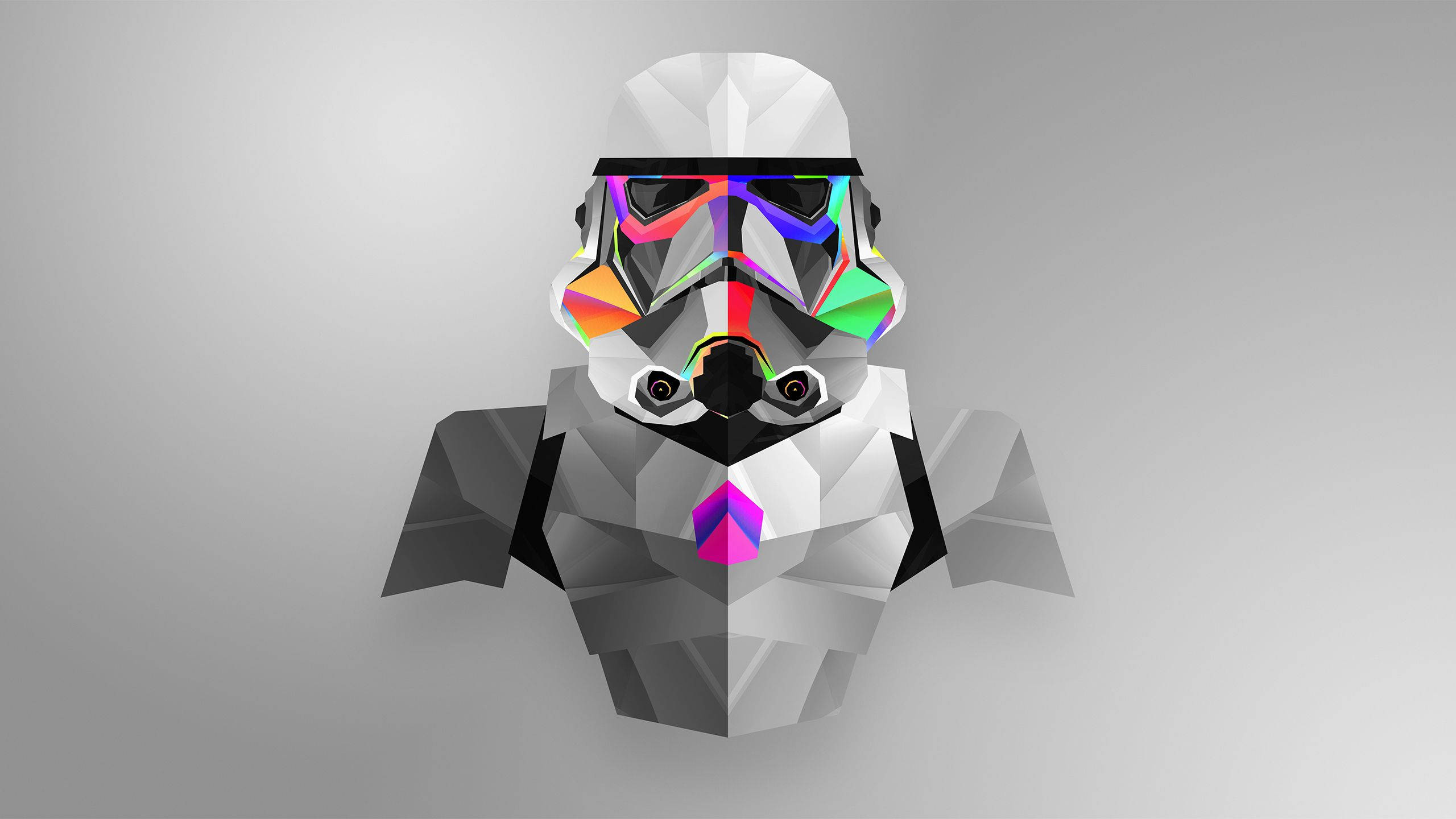 3d Polysphere Art Stormtrooper Background