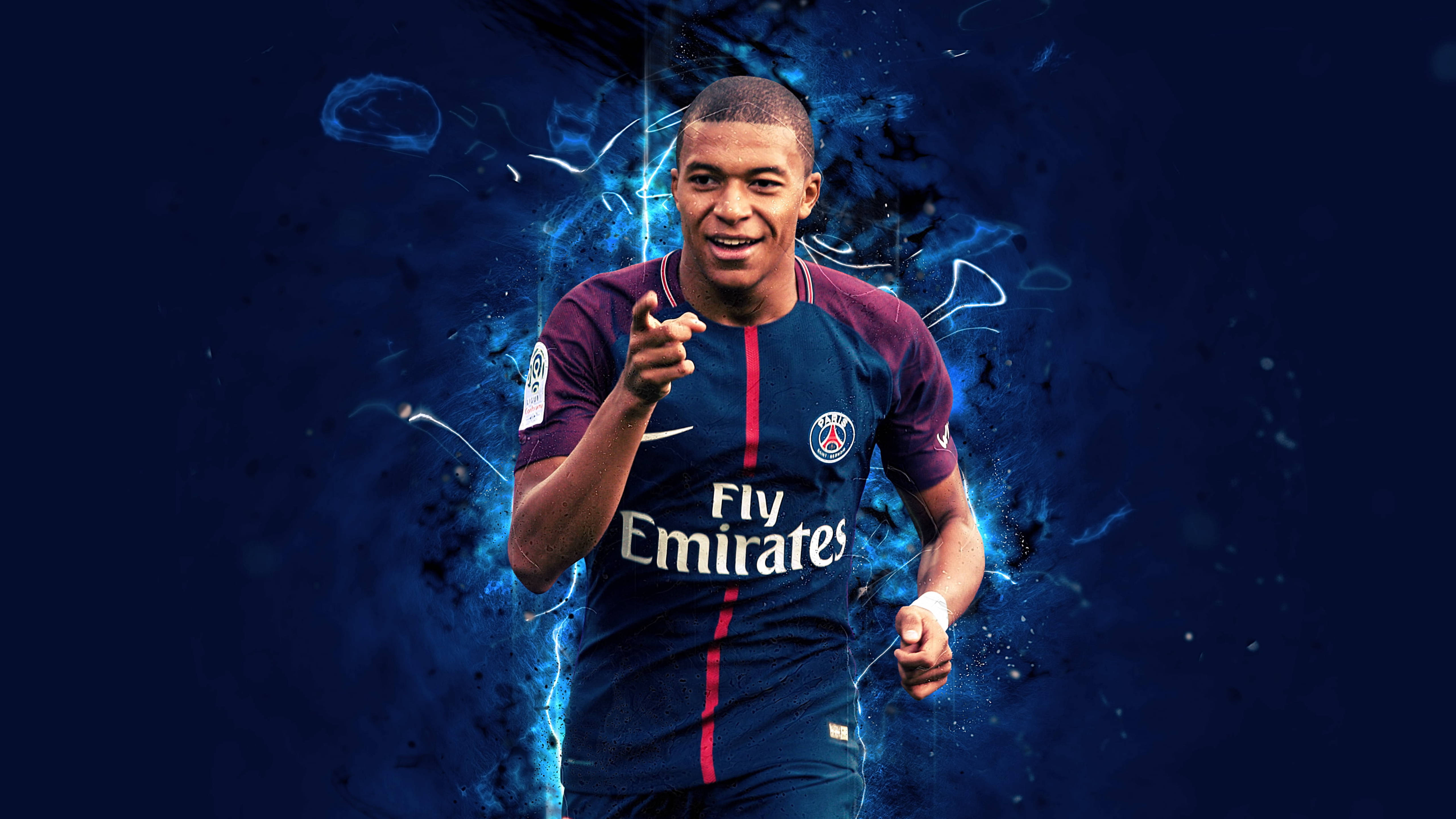 Download 4k Fodbold Kylian Mbappé Wallpaper | Wallpapers.com