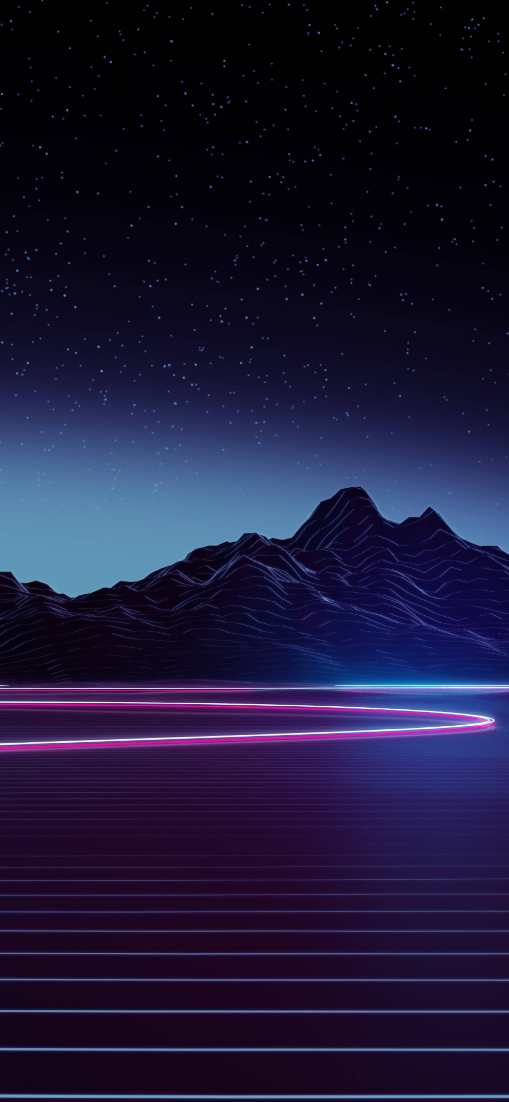 Download 4k Neon Iphone Mountain Highway Wallpaper 