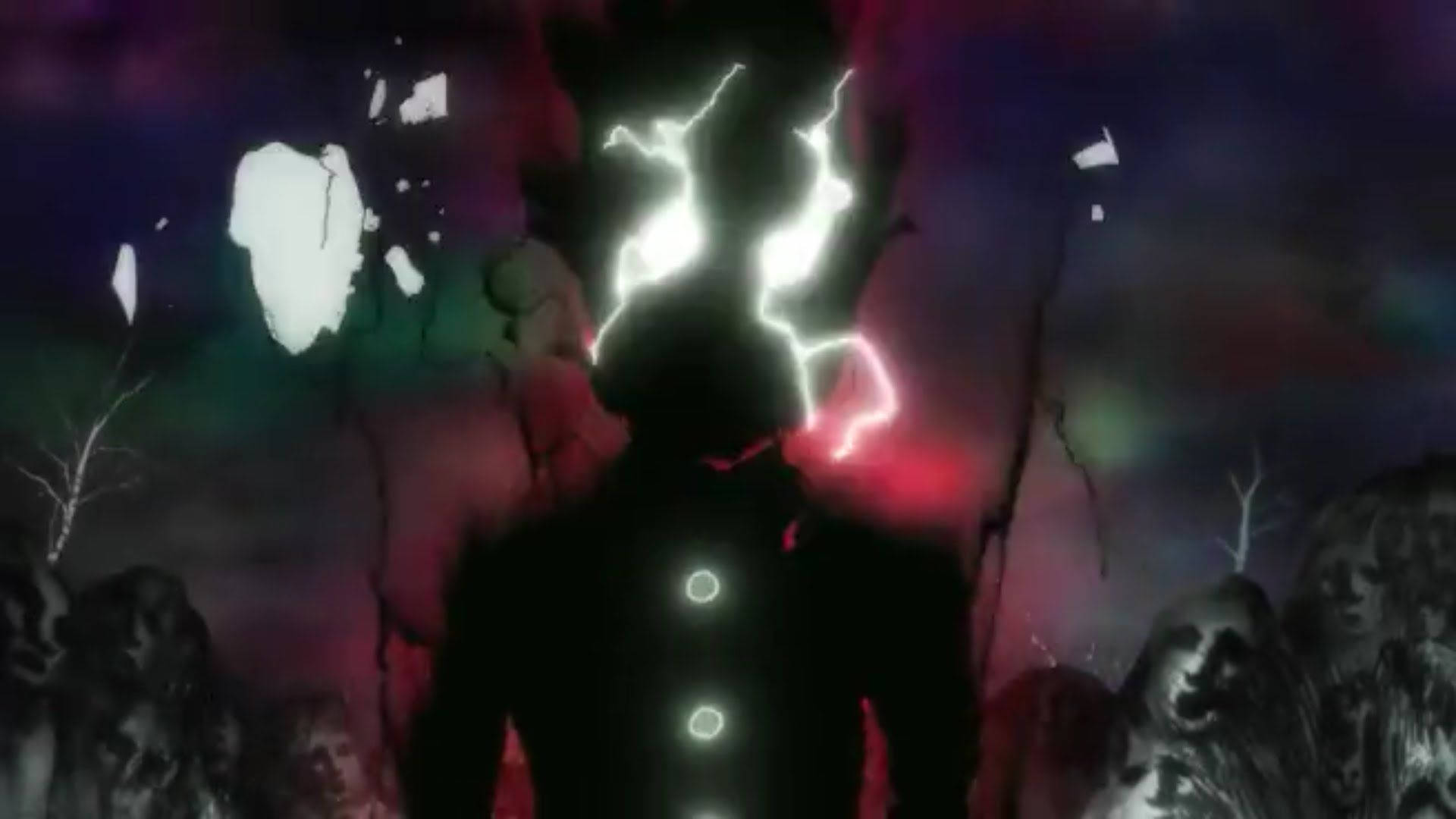 A Man With A Head Full Of Lightning And A Dark Background Background