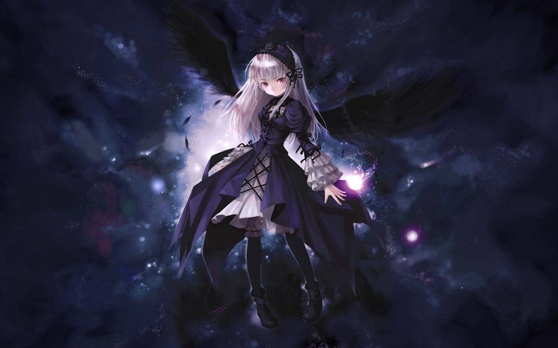 A Mysterious Black Angel Background