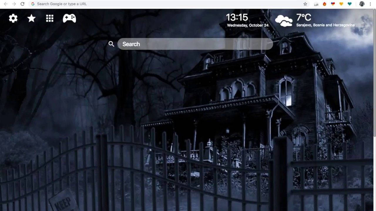 A Screenshot Of A Halloween House Background