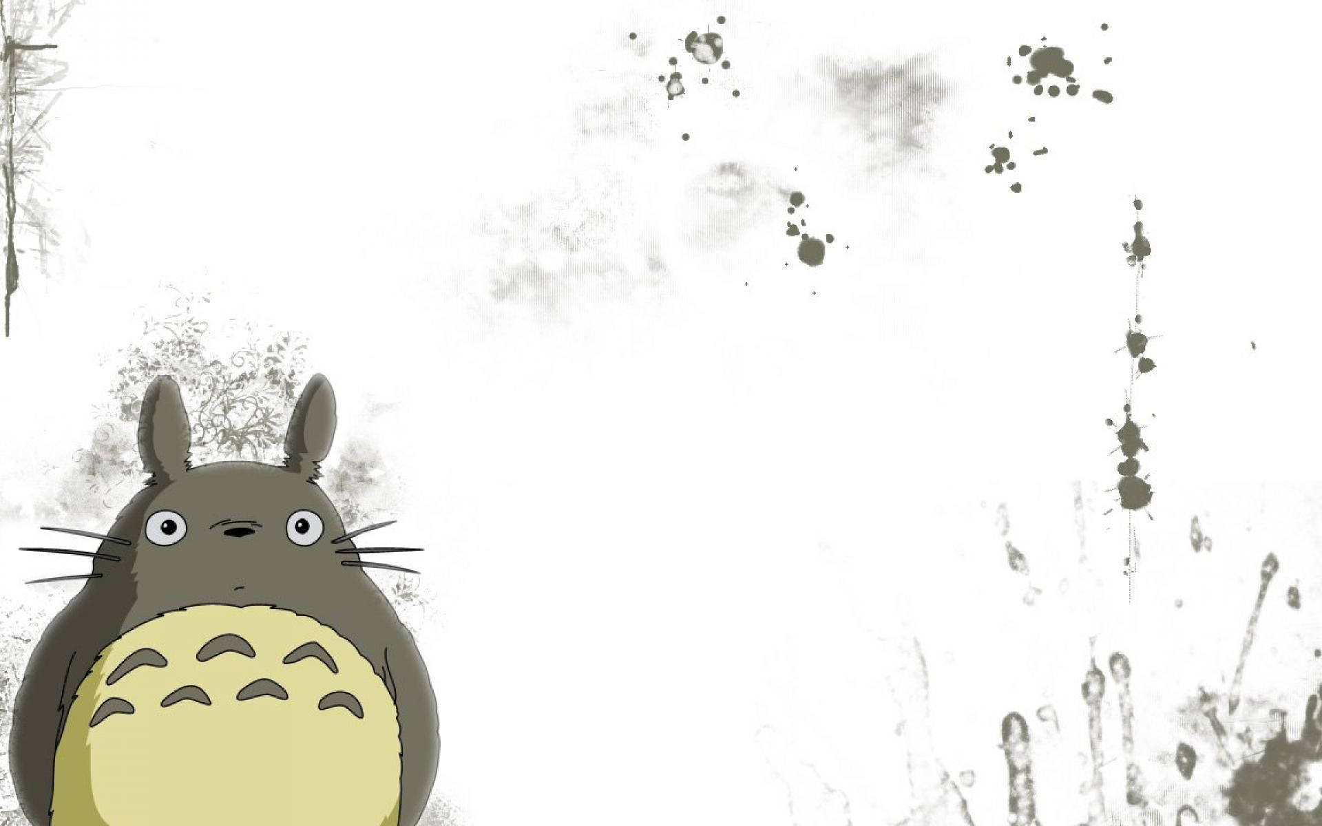 Abstract White Gray Totoro Background