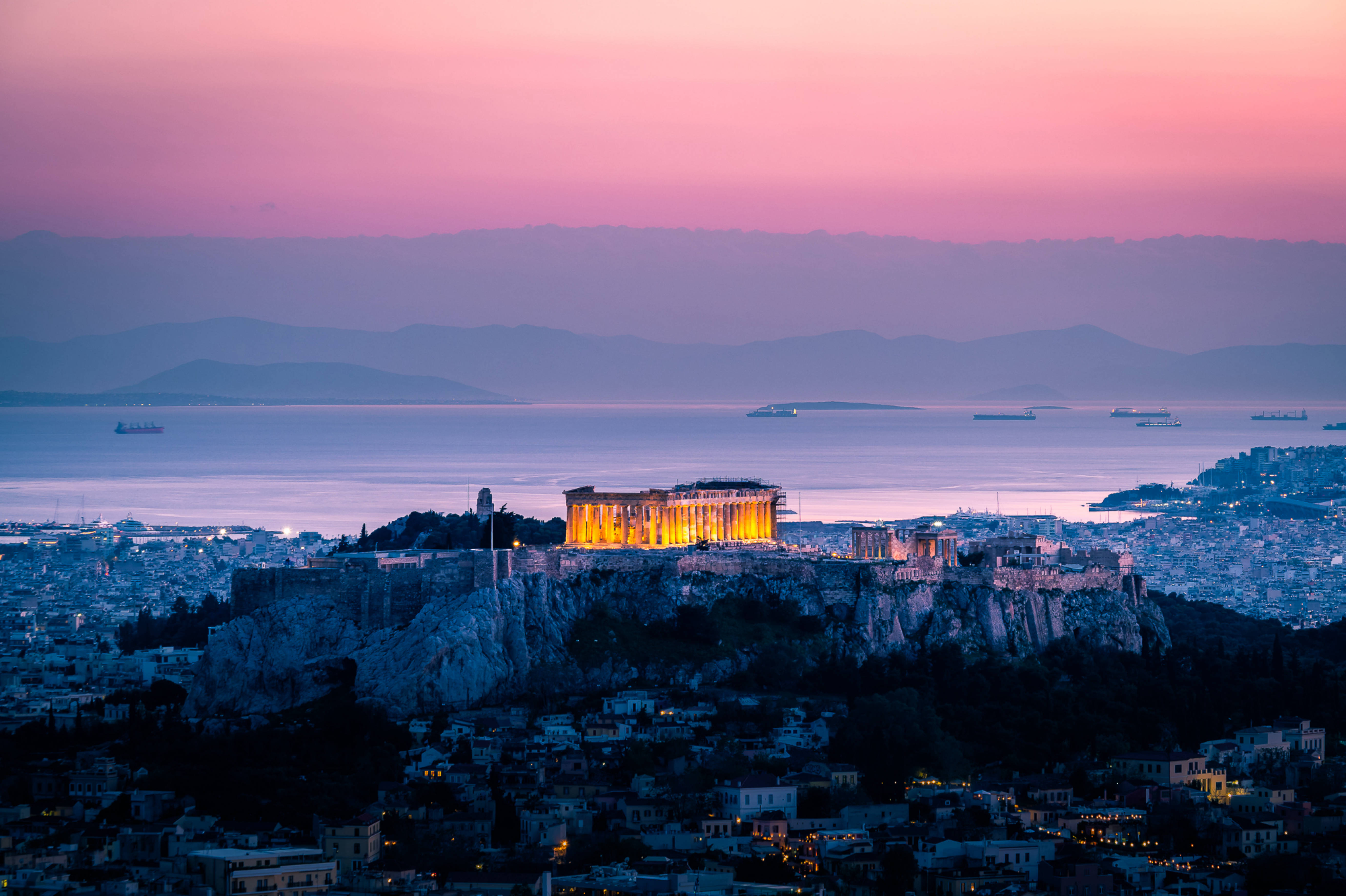 Acropolis In Athens, Greece Background