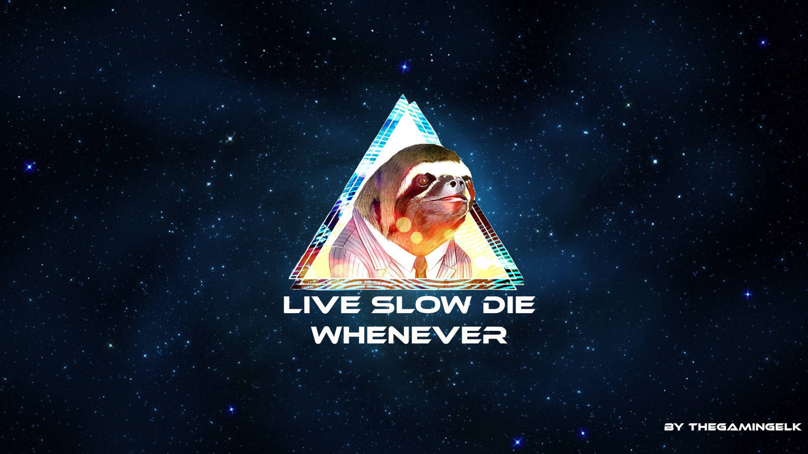 Adult Sloth Inside A Triangle Background