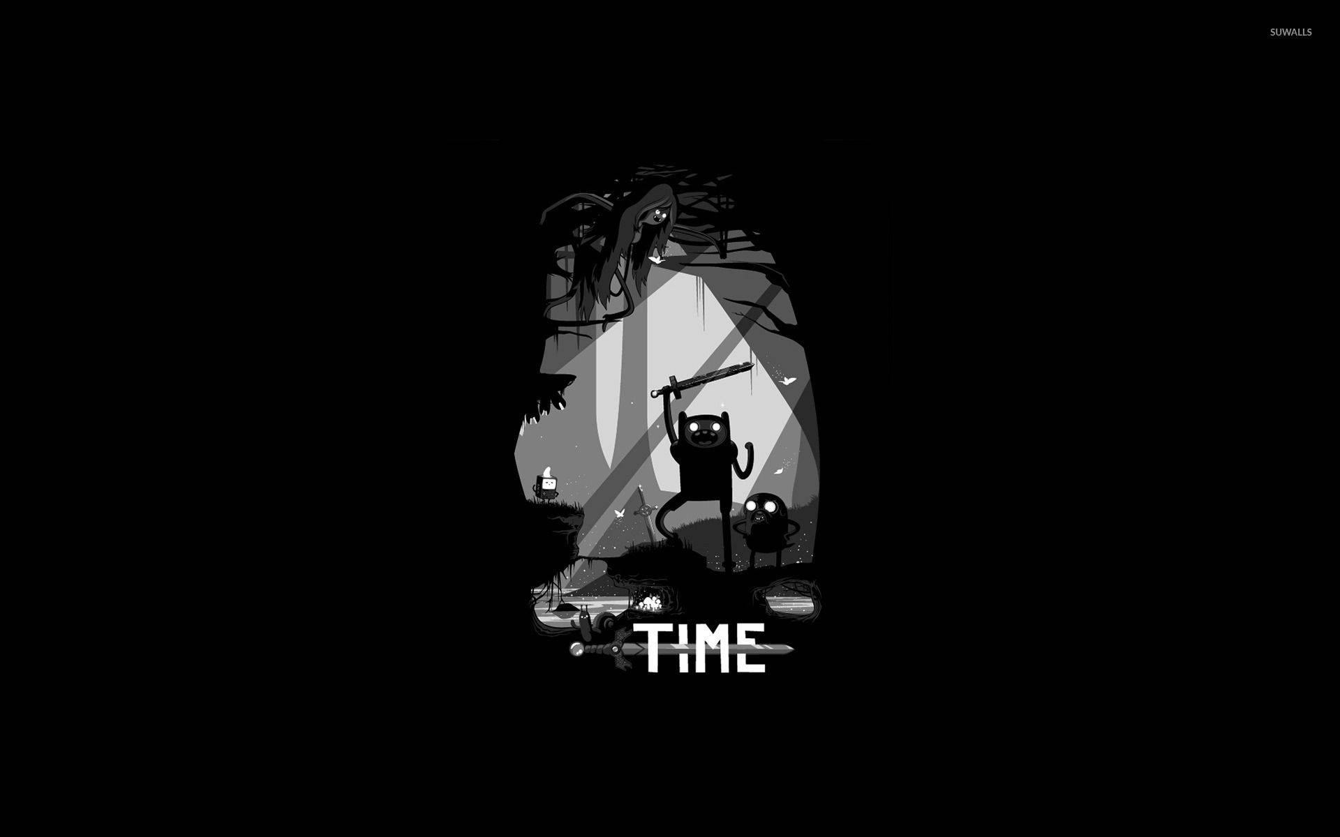 Adventure Time Dark Finn And Jake Background