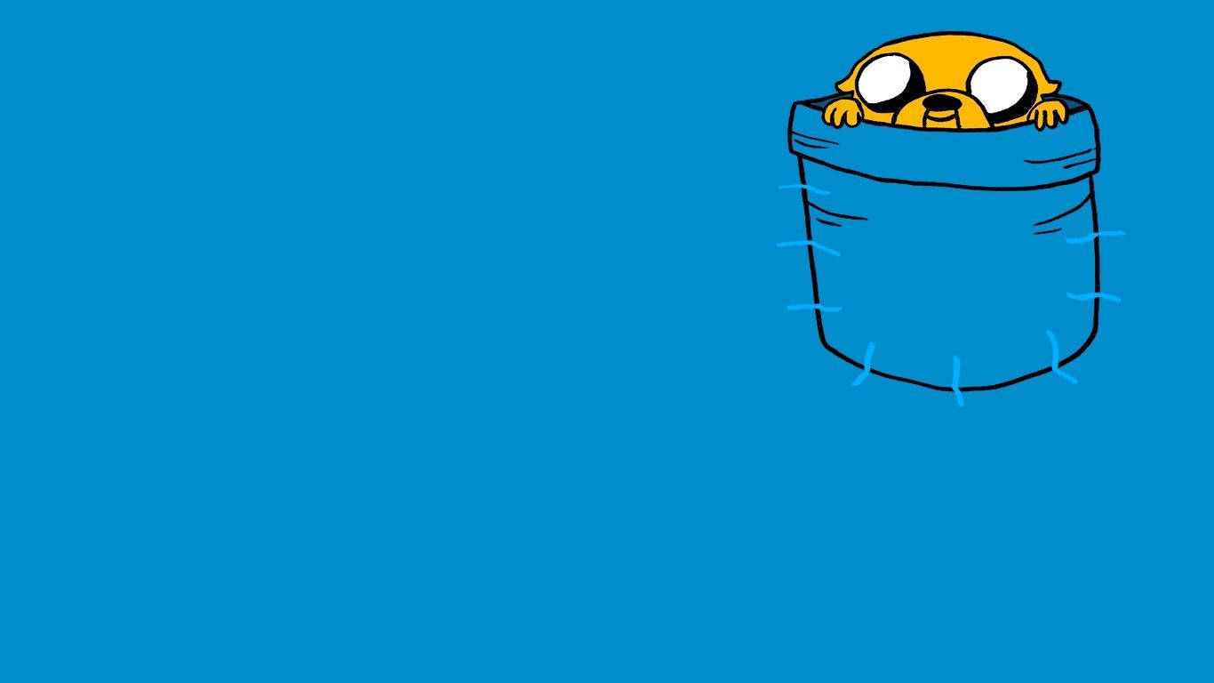 Adventure Time Jake In Finn's Pocket Background