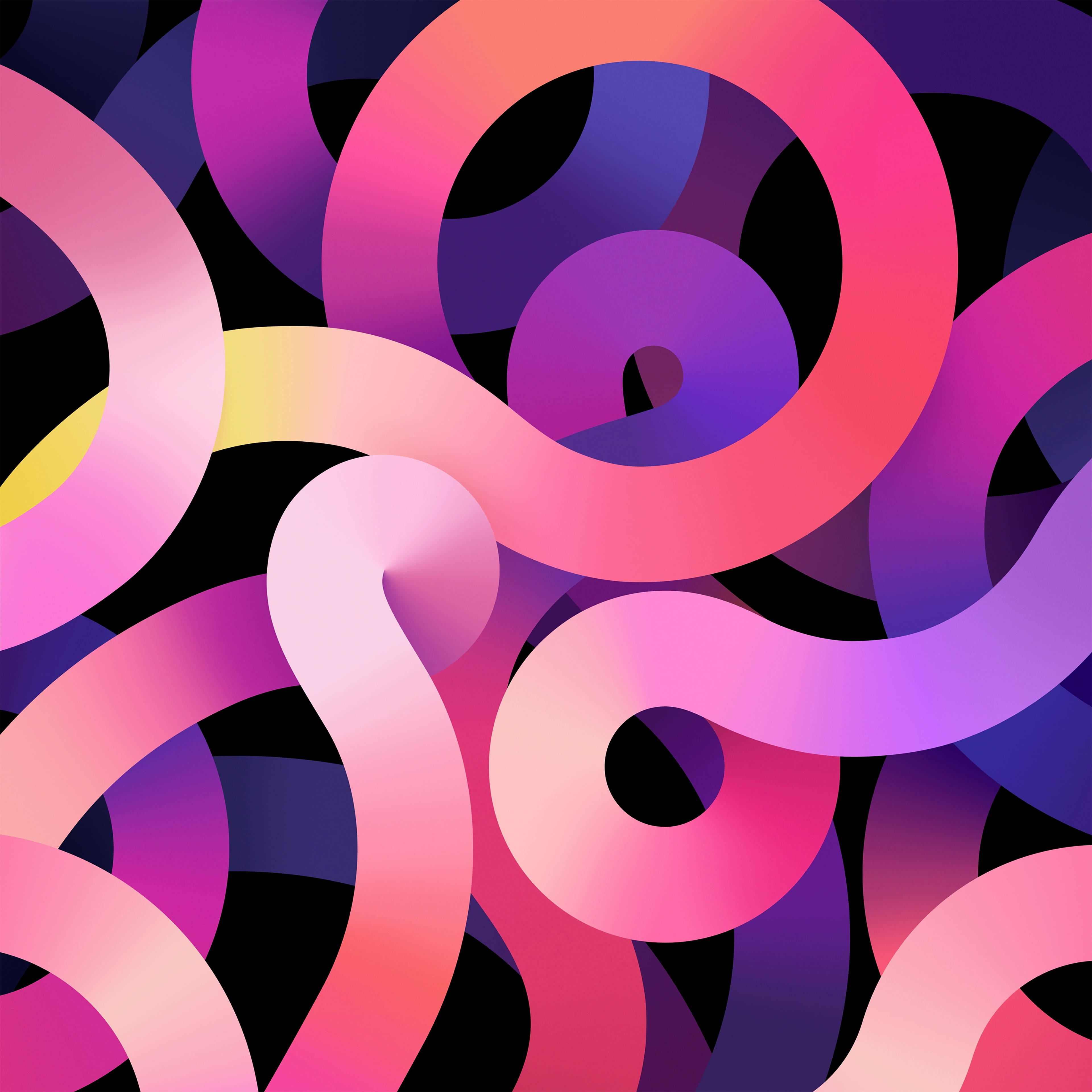 Download Aesthetic Ipad Pinkish Purple Curves Wallpaper 