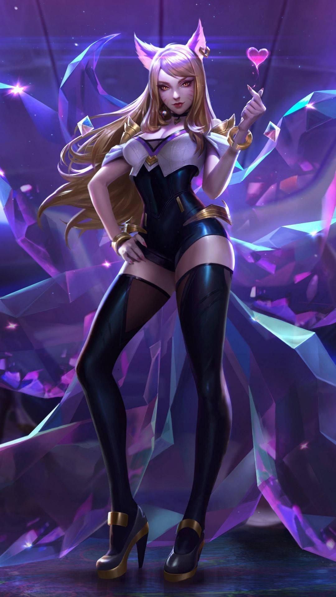 Ahri Crystal Tail Background