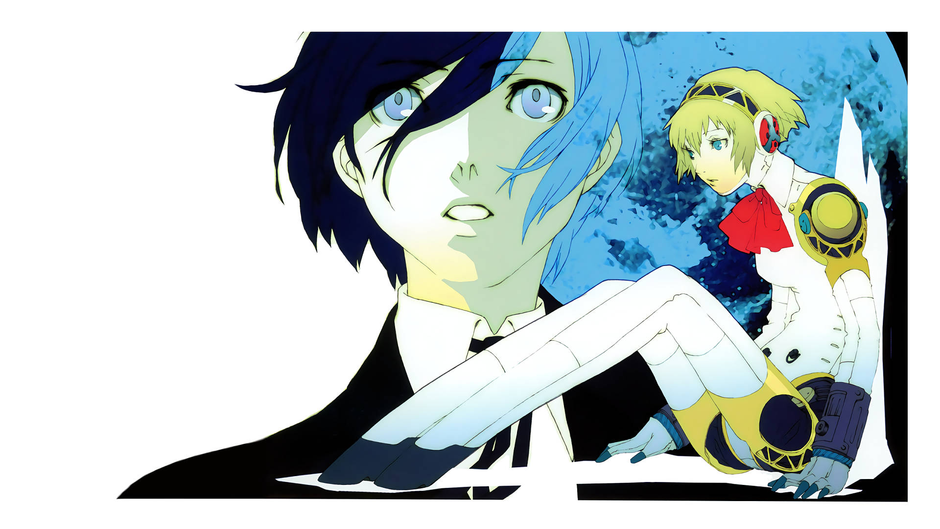 Aigis And Makoto Yuki Persona 3 Background