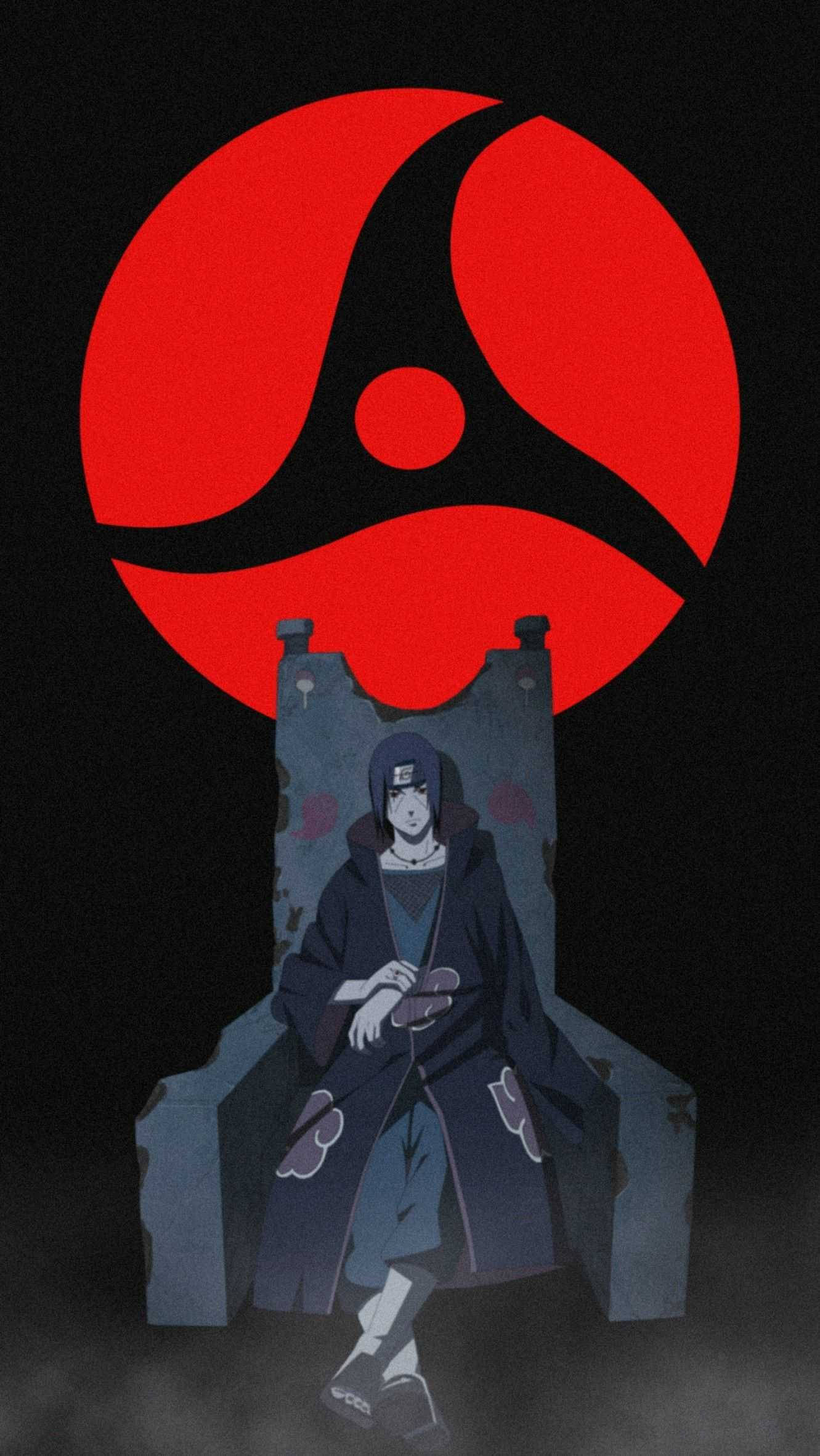 Akatsuki Itachi Uchiha Throne Wallpaper