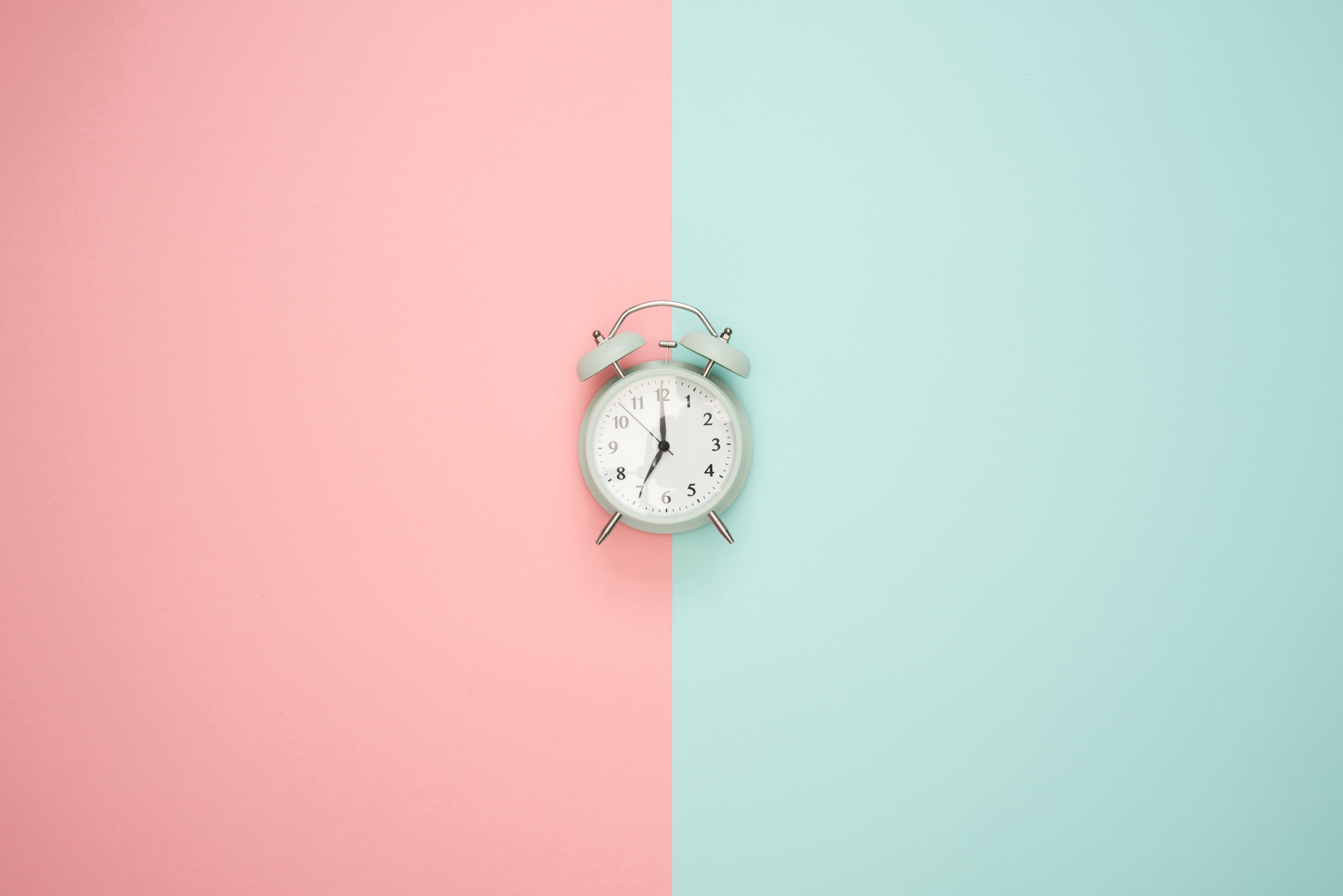 Download Alarm Clock Pastel Desktop Wallpaper | Wallpapers.com