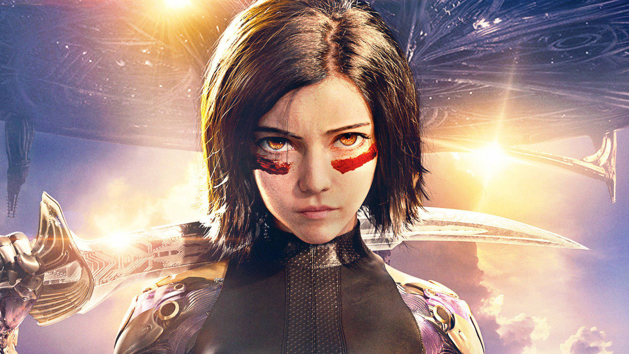 Alita Blade And Blood Background