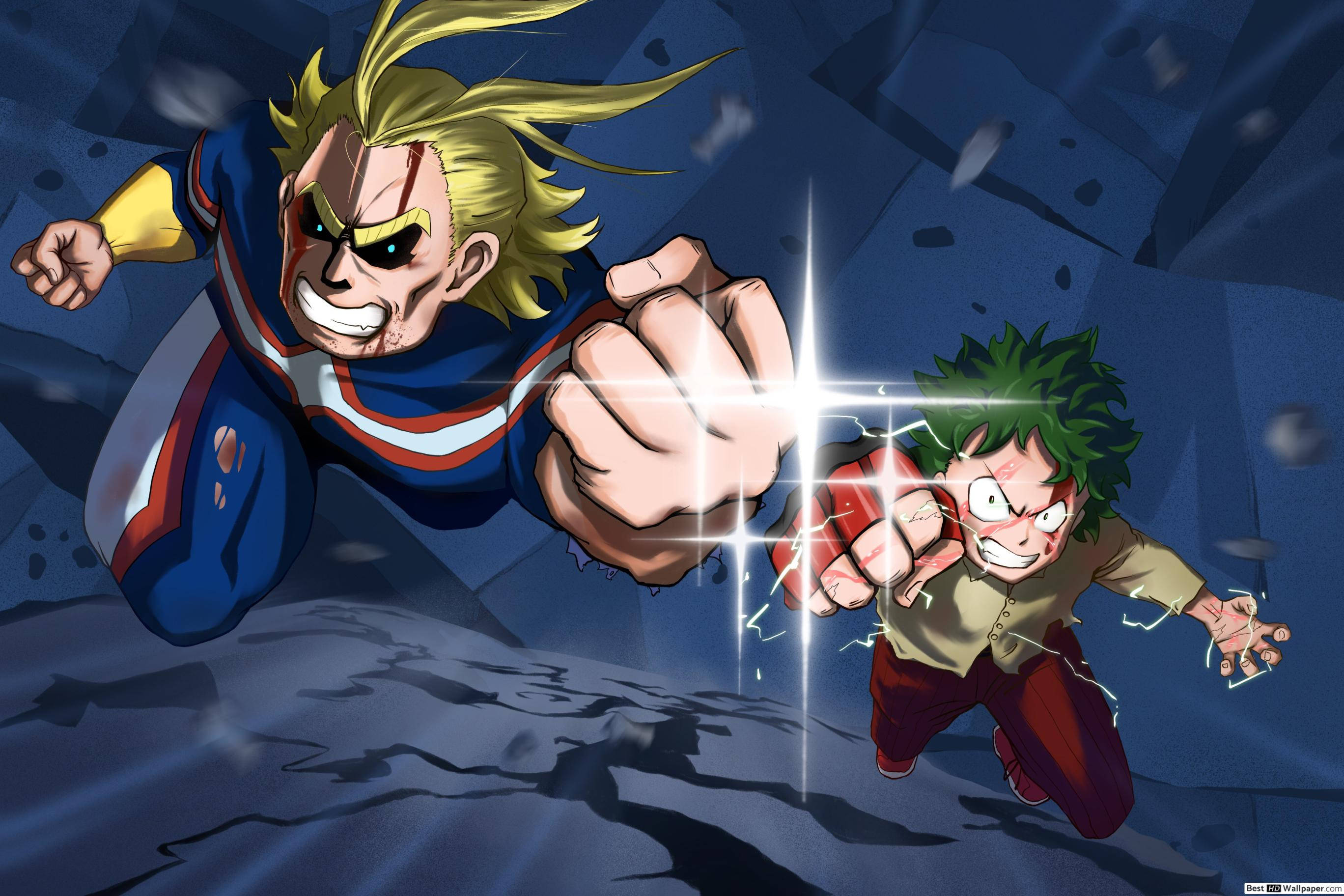 All Might And Deku Background