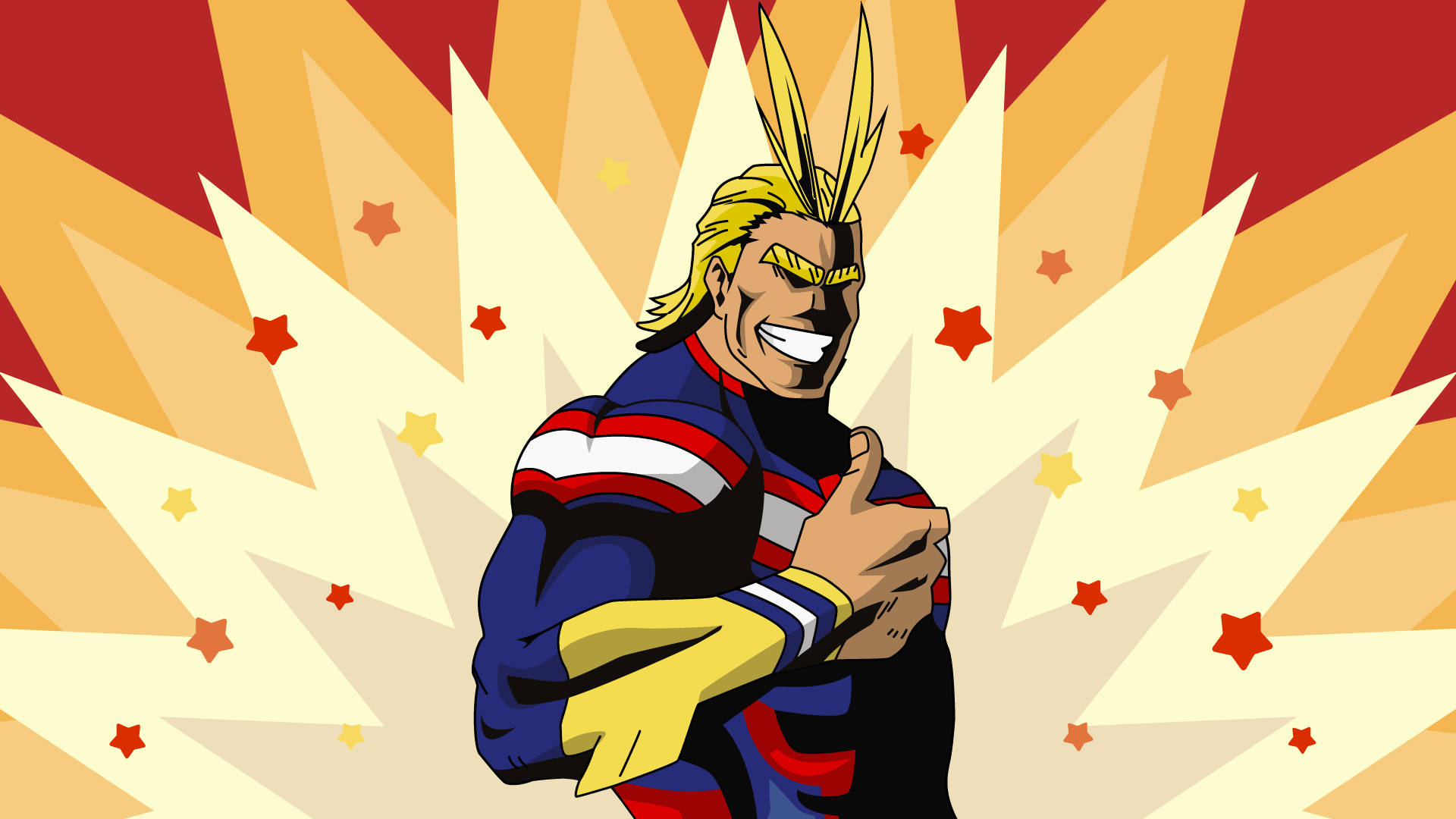 All Might Giving Thumbs Up Background