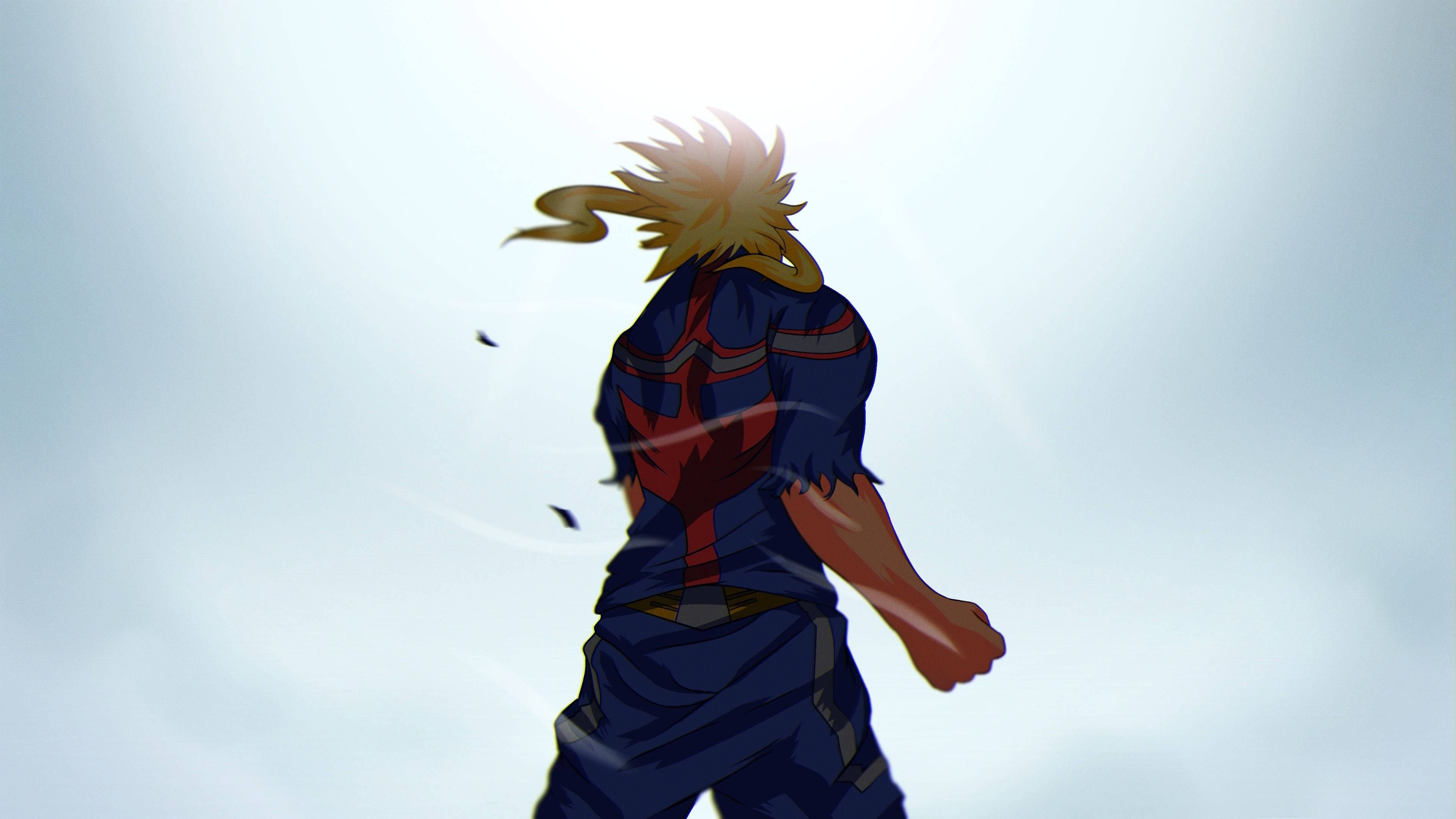 All Might Looking At Sky Background